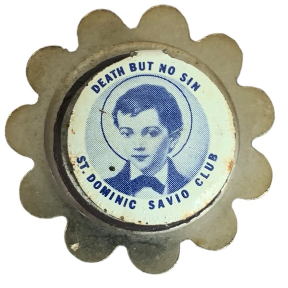 st anne de beaupre vtg mcm magnetic brooch religious Italy Green Duck Chicago - Picture 2 of 7